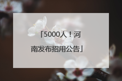 5000人！河南发布招用公告
