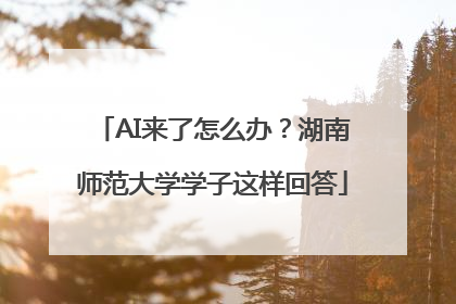 AI来了怎么办？湖南师范大学学子这样回答