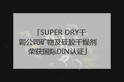 SUPER DRY干霸公司矿物及硅胶干燥剂荣获国际DIN认证