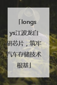 longsys江波龙自研芯片，筑牢汽车存储技术根基